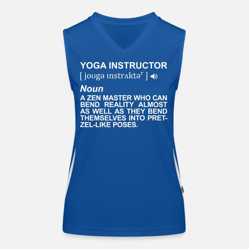 Yogalehrer Definition Funktionelles Kontrast-Tank Top für Frauen