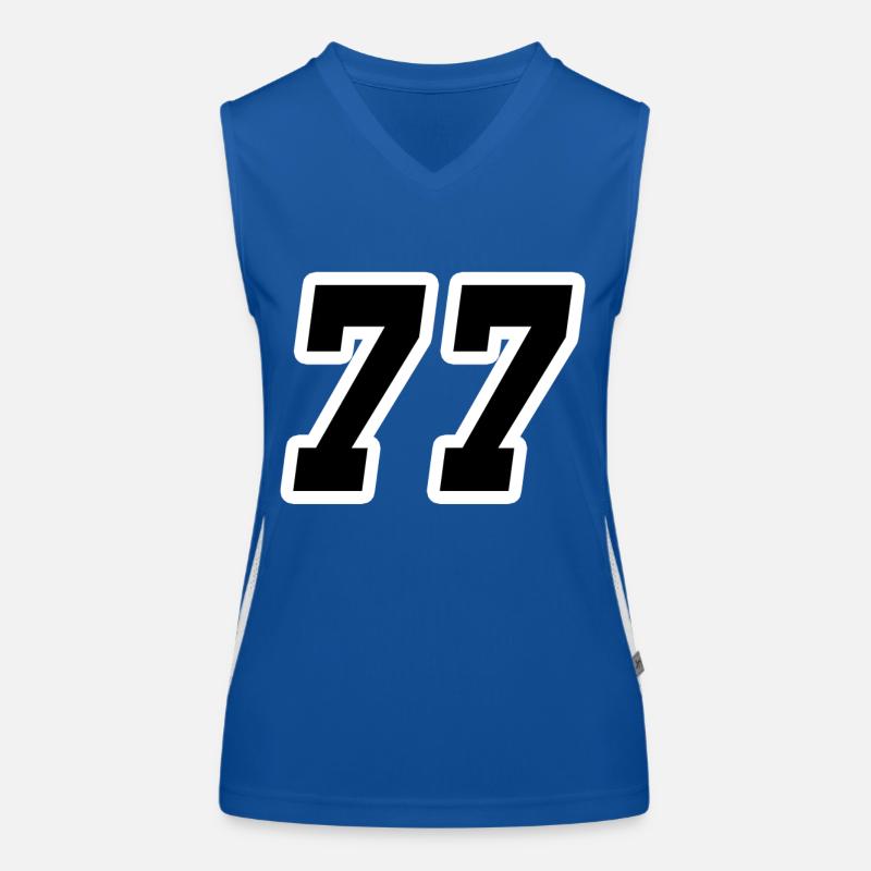 Nummer siebenundsiebzig 77 Funktionelles Kontrast-Tank Top für Frauen