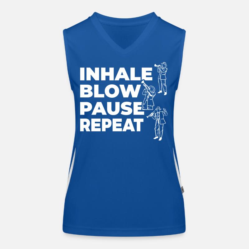 Inhale, exhale, pause, repeat Women's Functional Contrast Tank Top