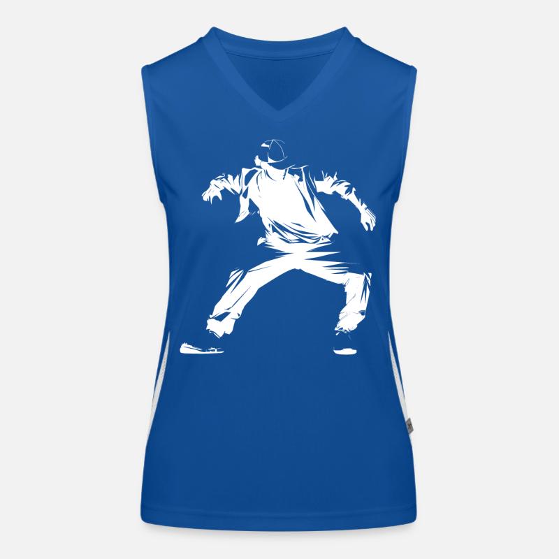 Breakdancer Grafik Funktionelles Kontrast-Tank Top für Frauen