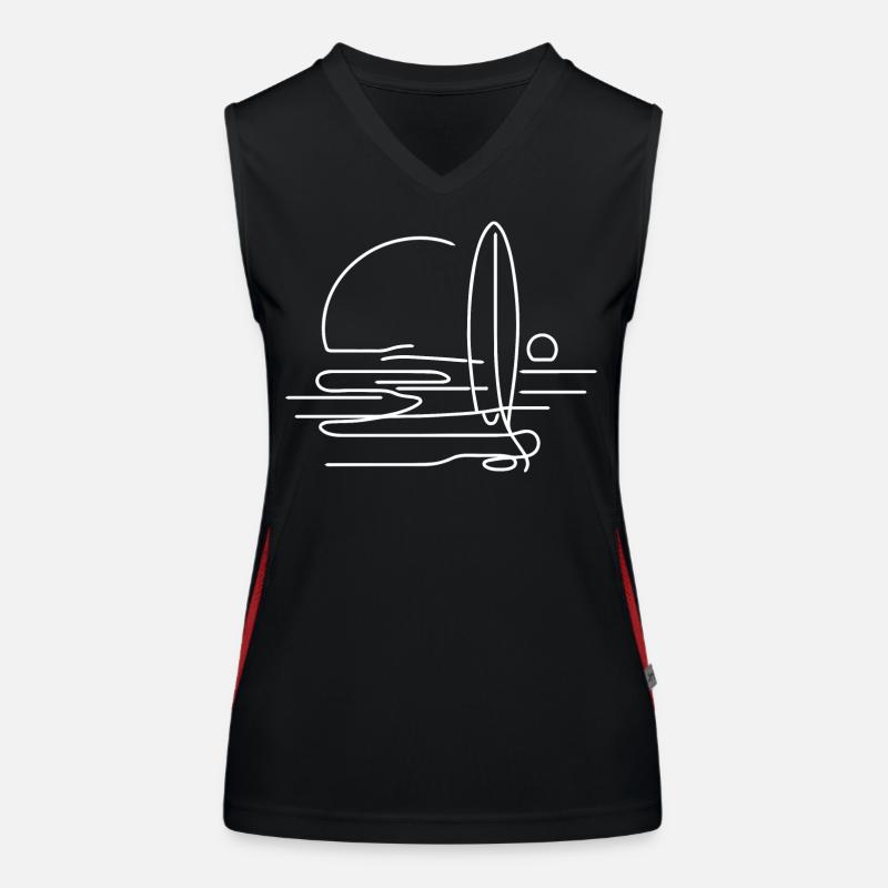 Surfing Funktionelles Kontrast-Tank Top für Frauen