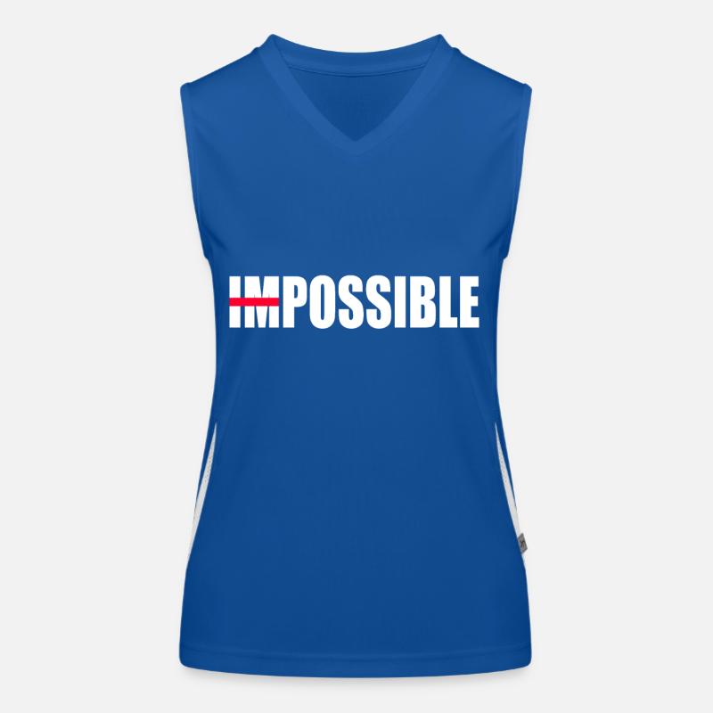 Motivation not impossible Women's Functional Contrast Tank Top