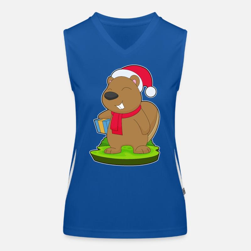 Beaver Christmas Package Women's Functional Contrast Tank Top