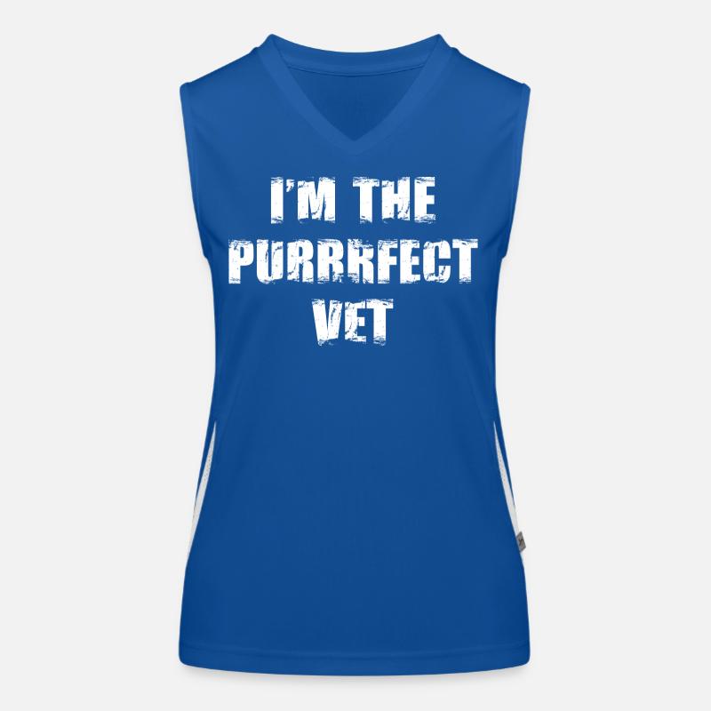 Ich bin der perfekte Tierarzt Funktionelles Kontrast-Tank Top für Frauen