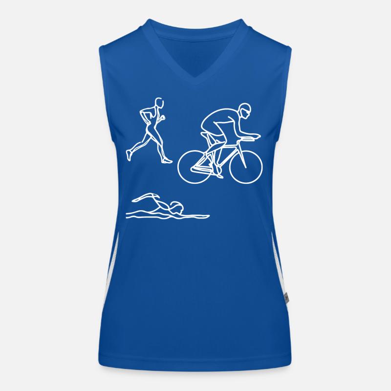 Dessin de triathlon Débardeur respirant contrasté Femme