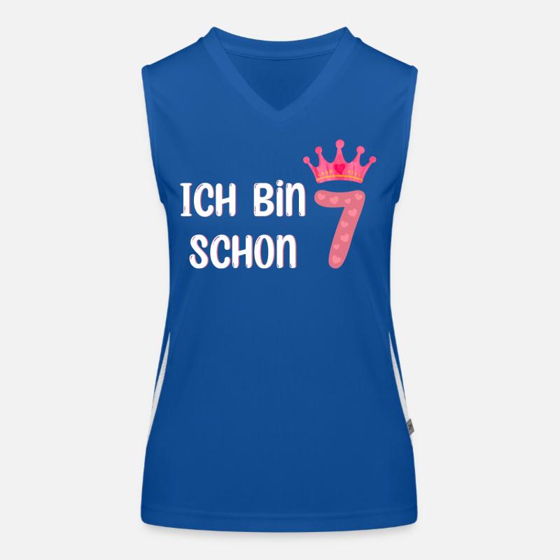 Ich bin schon 7 Funktionelles Kontrast-Tank Top für Frauen
