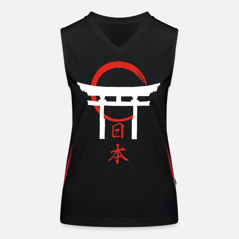 Torii Gate (White) Women's Functional Contrast Tank Top
