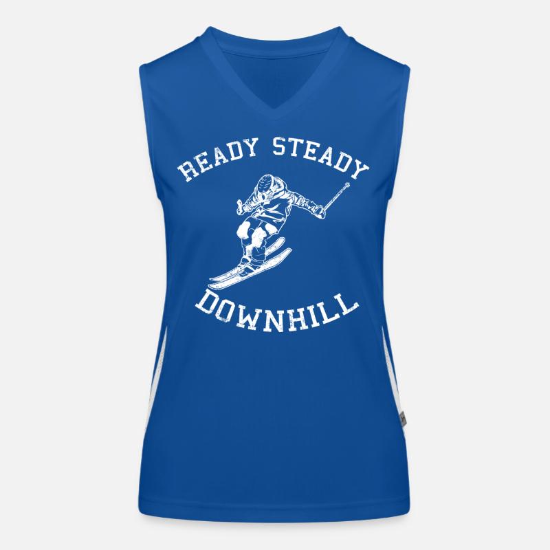 Ready Steady Downhill Funktionelles Kontrast-Tank Top für Frauen