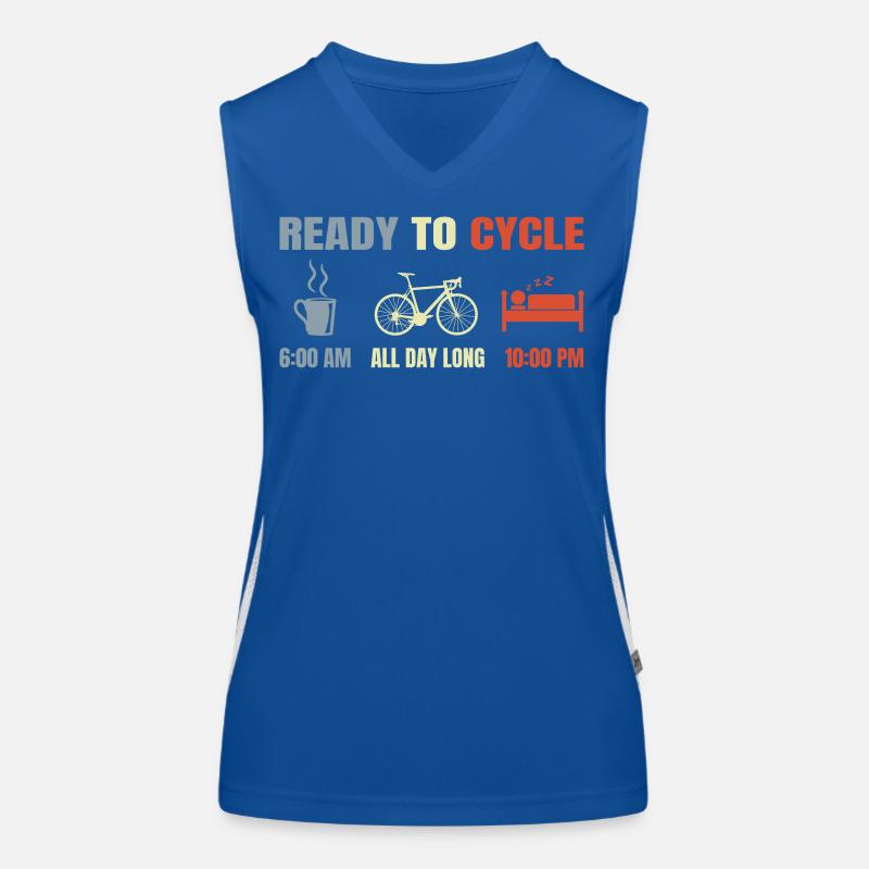 Radfahrer Zeitplan Funktionelles Kontrast-Tank Top für Frauen