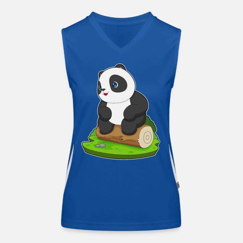 Panda Tree Trunk Women's Functional Contrast Tank Top
