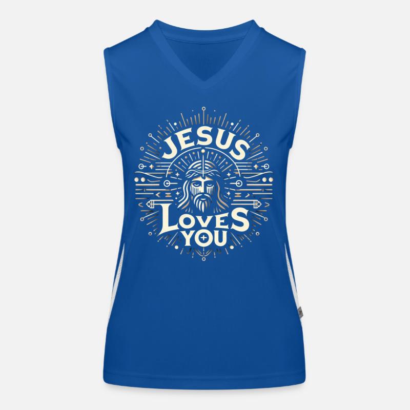 Jésus t’aime - Ray Design Débardeur respirant contrasté Femme