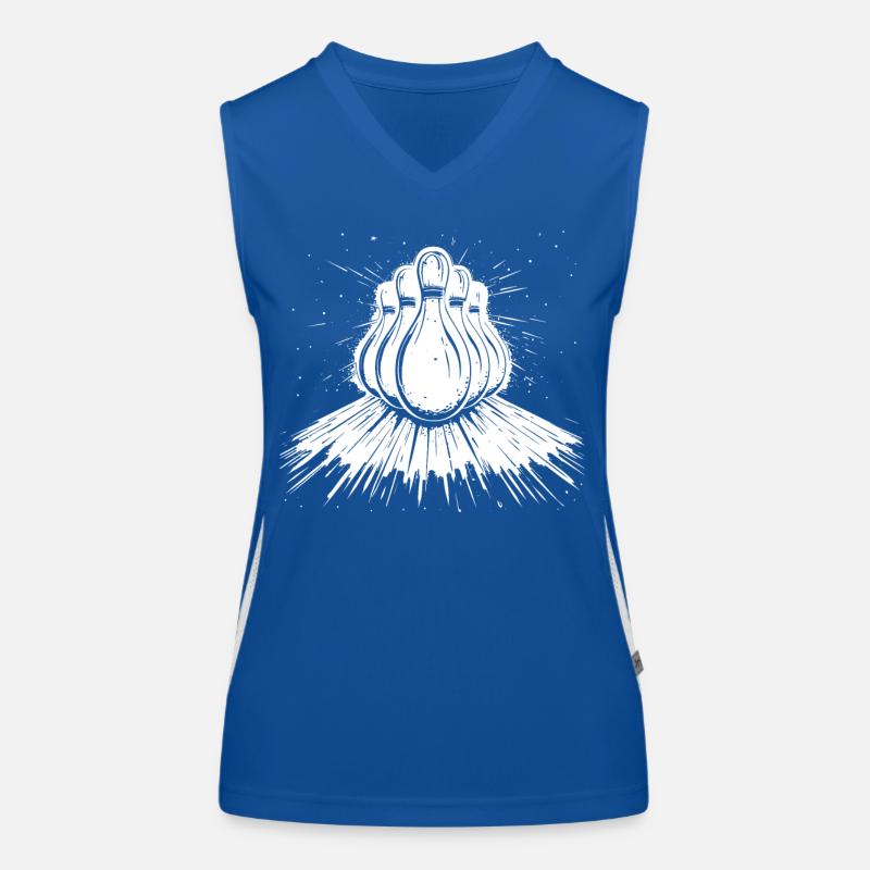 Dessin de bowling Débardeur respirant contrasté Femme