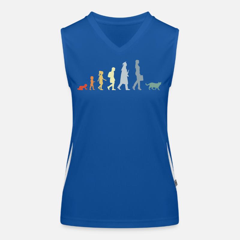 Evolution eines Katzenliebhabers Funktionelles Kontrast-Tank Top für Frauen
