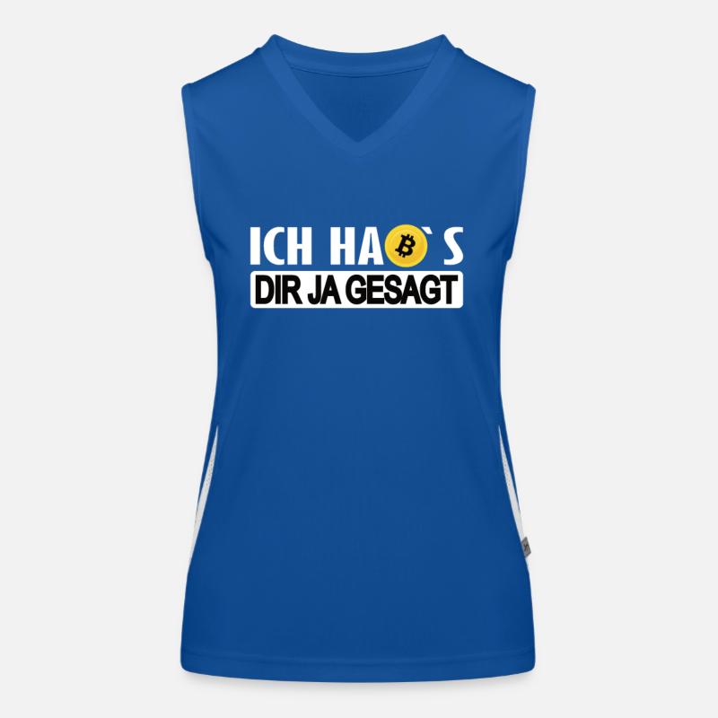 Ich habs dir ja gesagt Bitcoin Crypto Kryptowährun Funktionelles Kontrast-Tank Top für Frauen