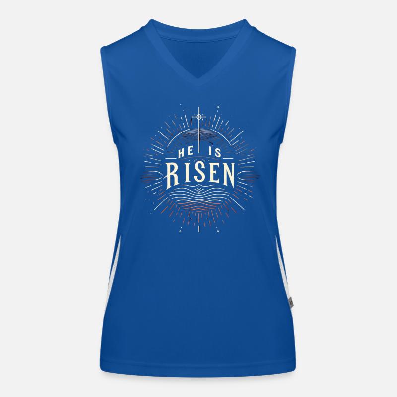 He is risen Women's Functional Contrast Tank Top