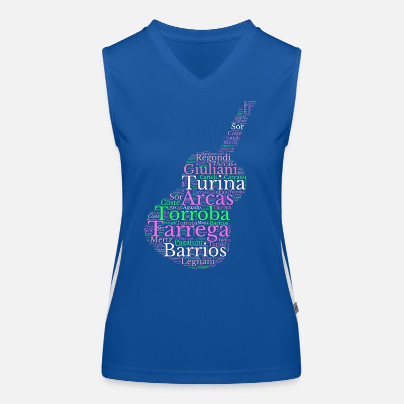 Composers for Spanish Classical Guitar Women's Functional Contrast Tank Top