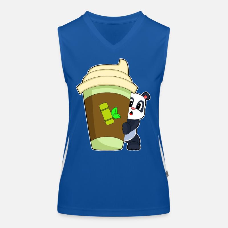 Panda Coffee à emporter Débardeur respirant contrasté Femme