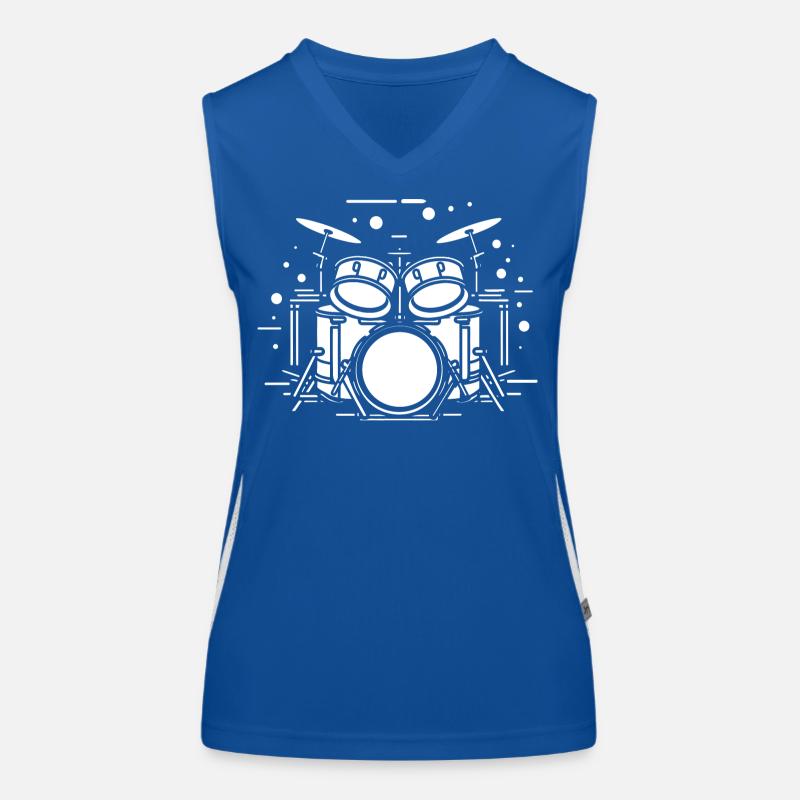 Drum Sketch Women's Functional Contrast Tank Top