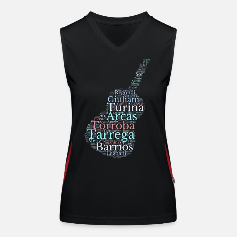 Composers for Spanish Classical Guitar Women's Functional Contrast Tank Top