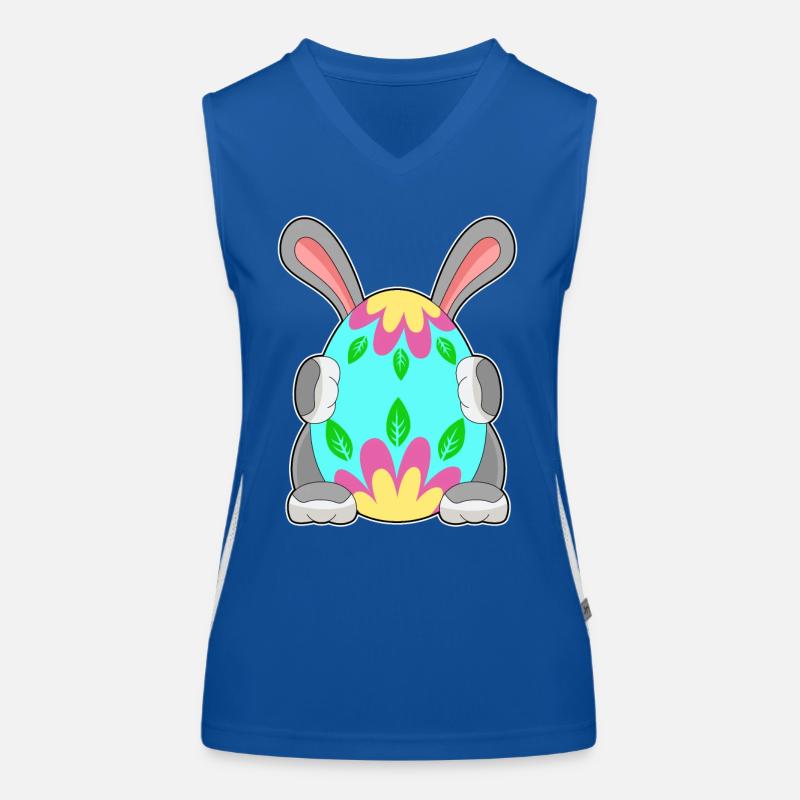 Cachette d’oeuf de Pâques lapin de Pâques Débardeur respirant contrasté Femme