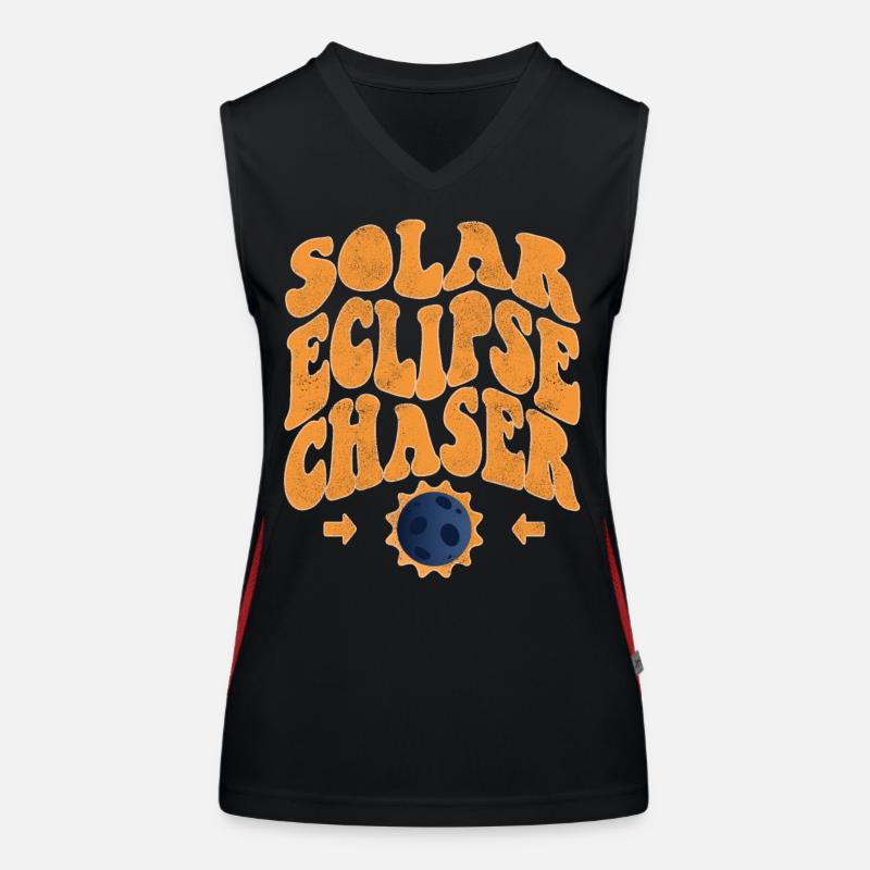Solar eclipse chaser Women's Functional Contrast Tank Top