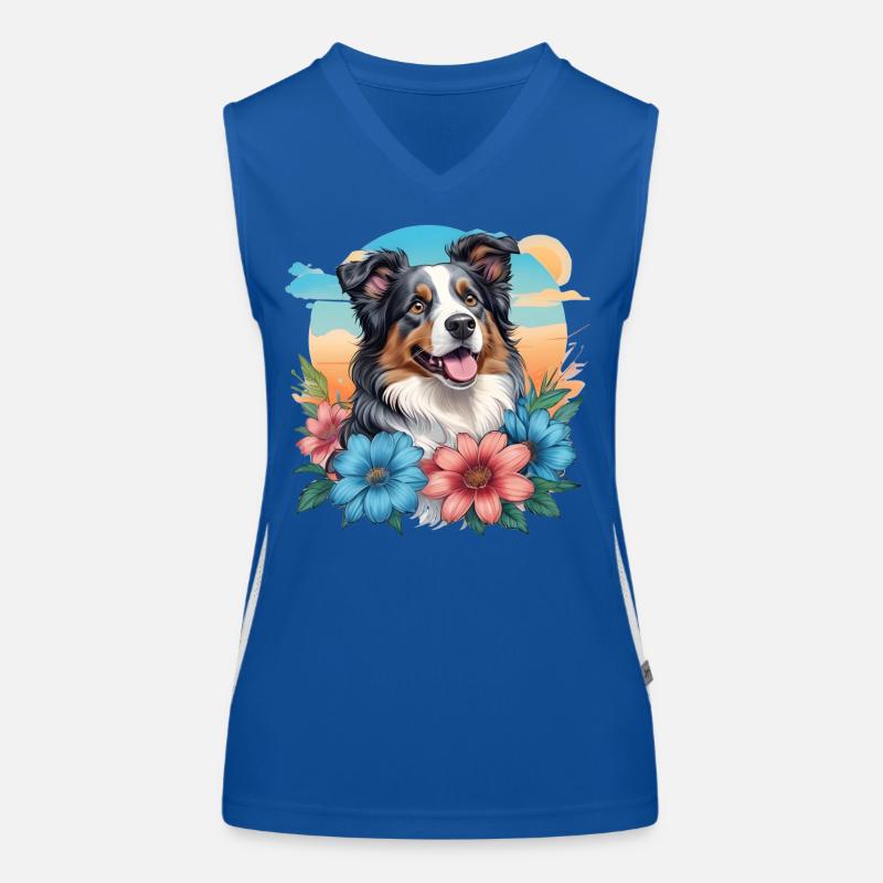 Australian Shepherd Funktionelles Kontrast-Tank Top für Frauen