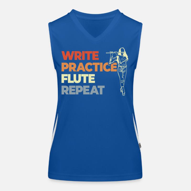 Write Practice Flute Repeat Funktionelles Kontrast-Tank Top für Frauen