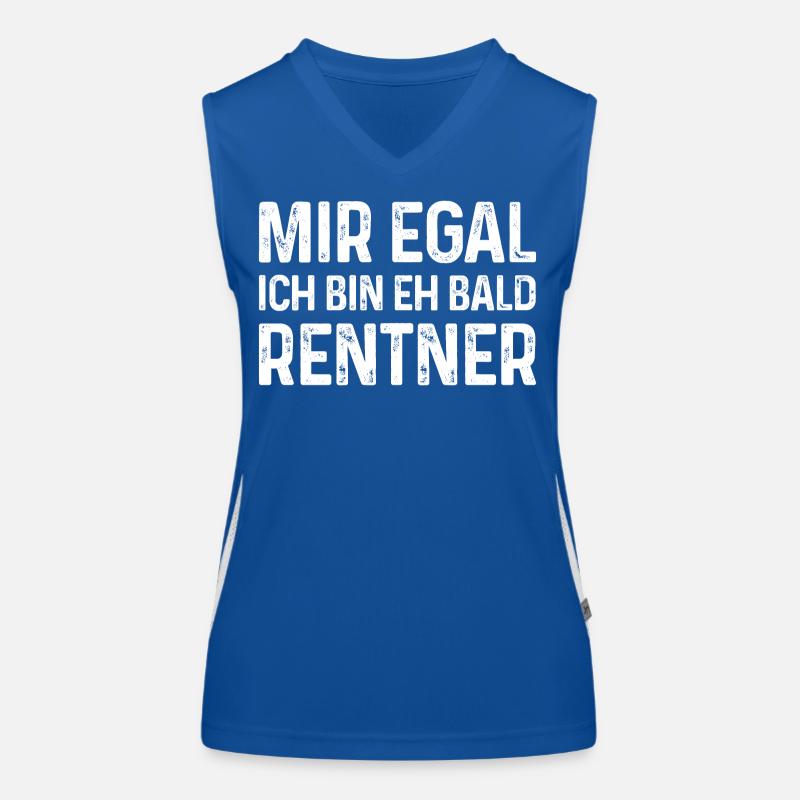 Mir egal Ich bin eh bald Rentner Funktionelles Kontrast-Tank Top für Frauen