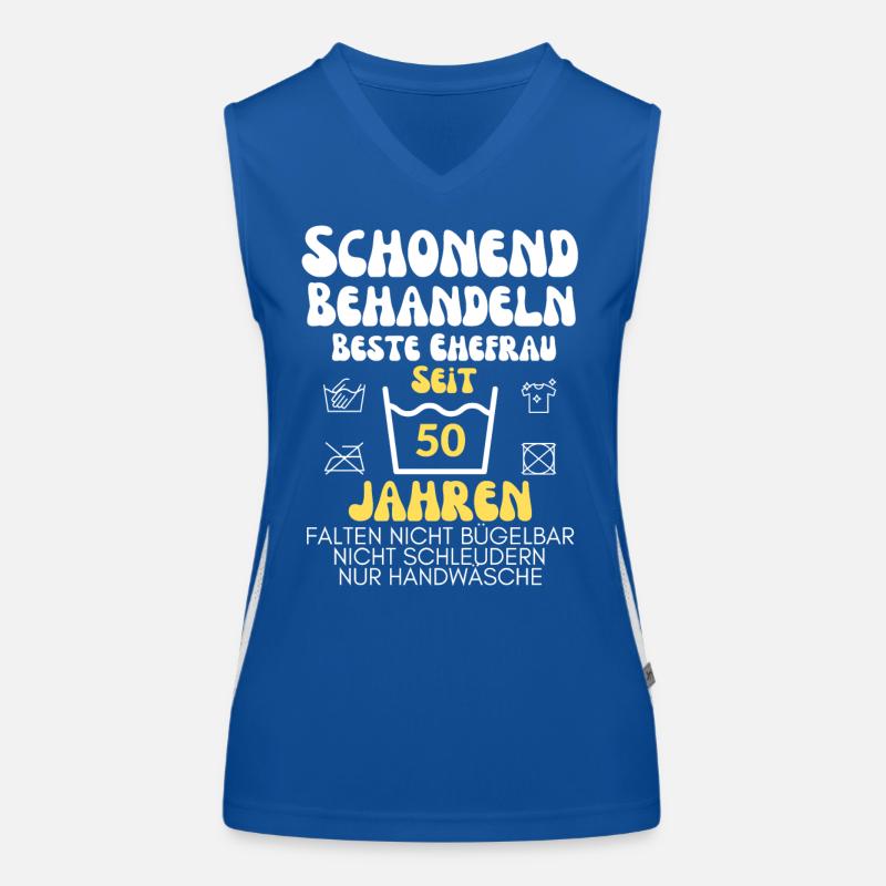 Seit 50 Jahren Schonend Behandeln Funktionelles Kontrast-Tank Top für Frauen
