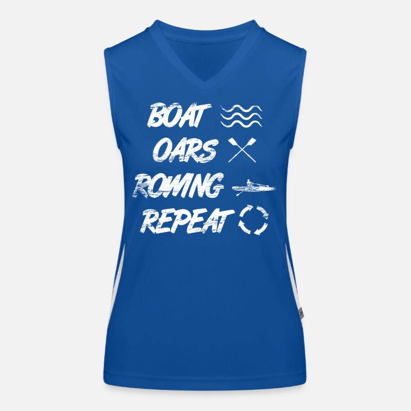Boat Rowing Rowing Repetition Women's Functional Contrast Tank Top