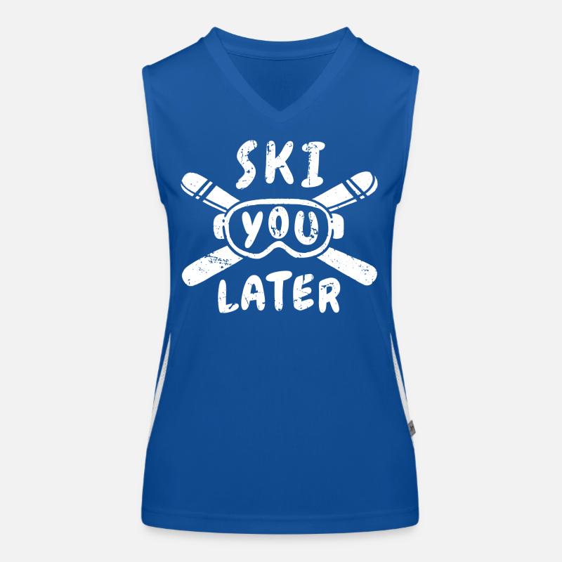 Skiez-vous plus tard Débardeur respirant contrasté Femme