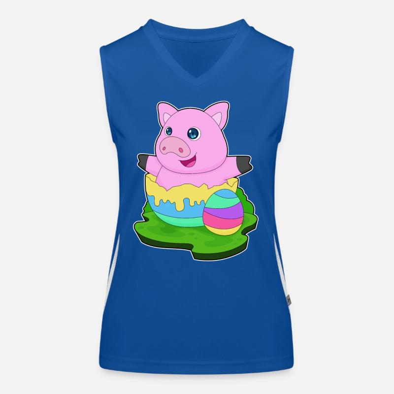 Oeuf de Pâques Cochon Débardeur respirant contrasté Femme