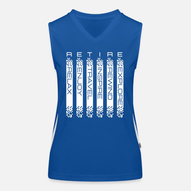 Explication du sens du mot « retraite » Débardeur respirant contrasté Femme