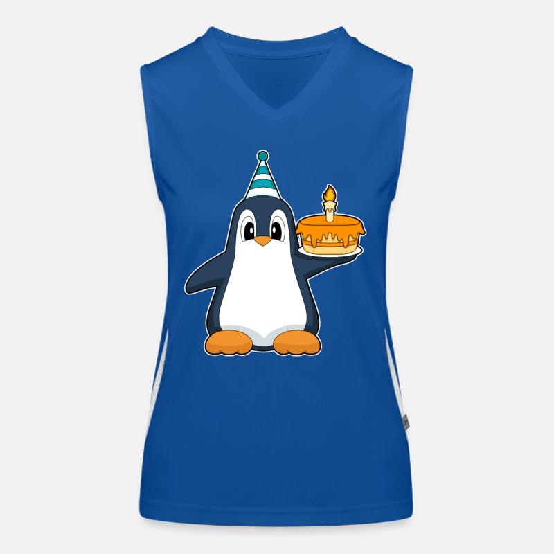Gâteau d’anniversaire du Pingouin Débardeur respirant contrasté Femme