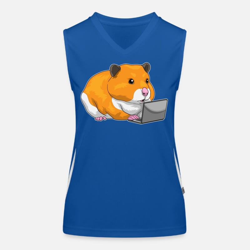 Hamster Laptop Women's Functional Contrast Tank Top