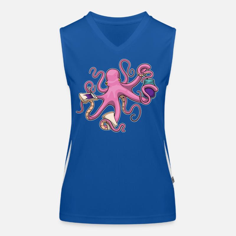 Krake Sandwich Funktionelles Kontrast-Tank Top für Frauen