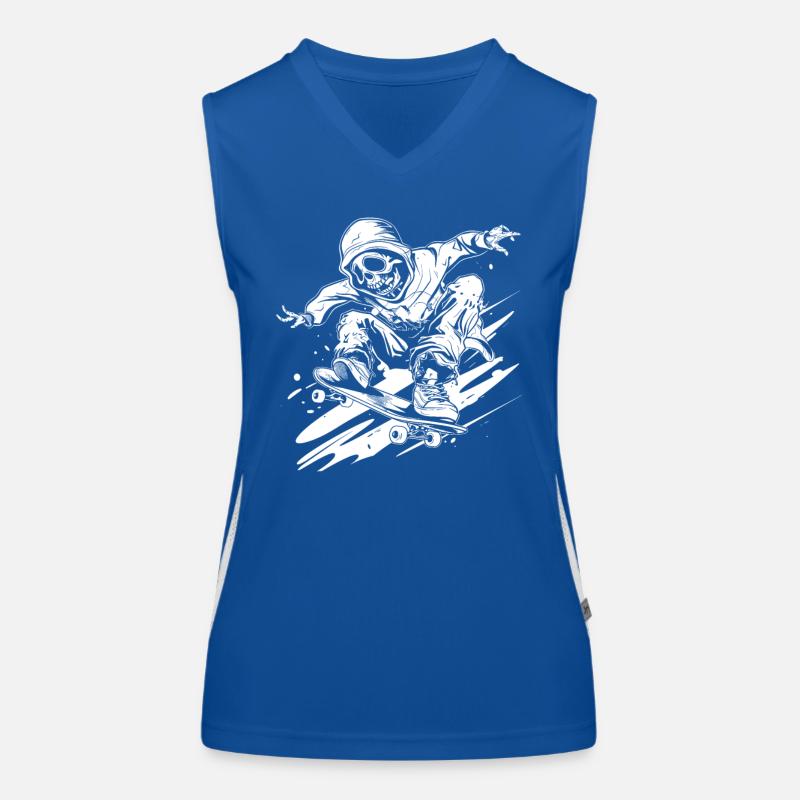 Style de dessin animé de skateboard Débardeur respirant contrasté Femme