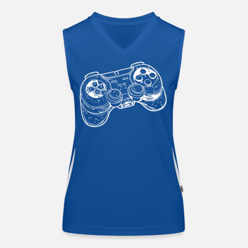 Dessin de manette de jeu vidéo Débardeur respirant contrasté Femme