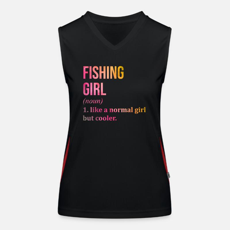 Angeln Funktionelles Kontrast-Tank Top für Frauen