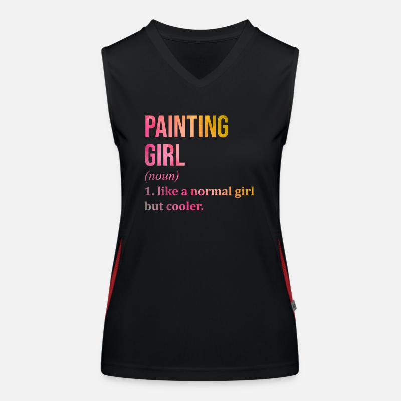 Gemälde Funktionelles Kontrast-Tank Top für Frauen