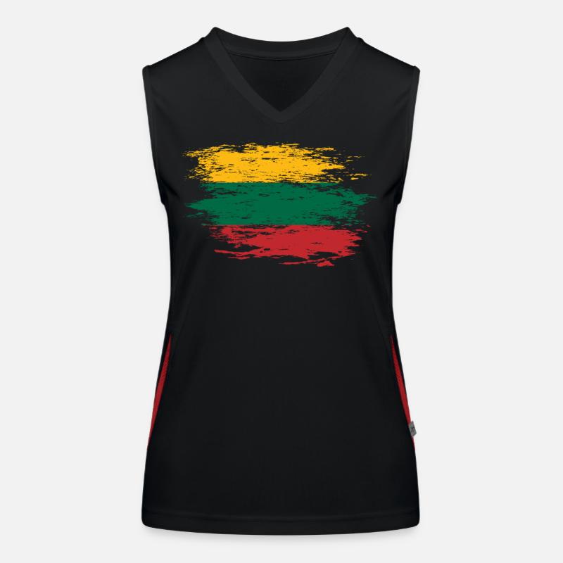 Drapeau de la Lituanie utilisé Débardeur respirant contrasté Femme