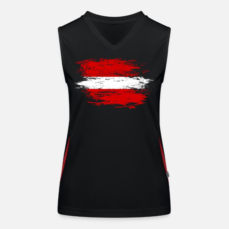 Drapeau de la Lettonie utilisé Débardeur respirant contrasté Femme