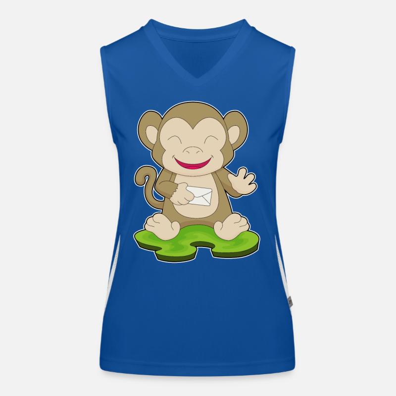 Lettre de singe Débardeur respirant contrasté Femme