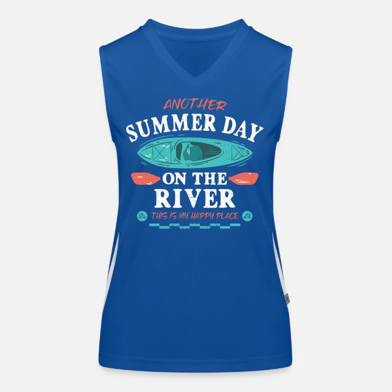 Another summer day on the river Funktionelles Kontrast-Tank Top für Frauen