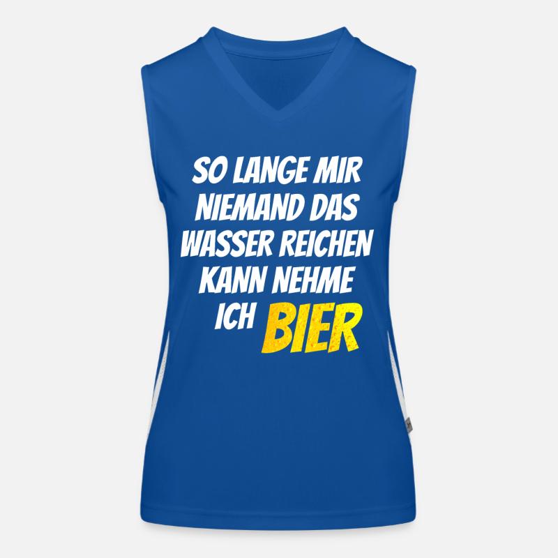 So lange mir niemand das Wasser reichen kann Bier Funktionelles Kontrast-Tank Top für Frauen