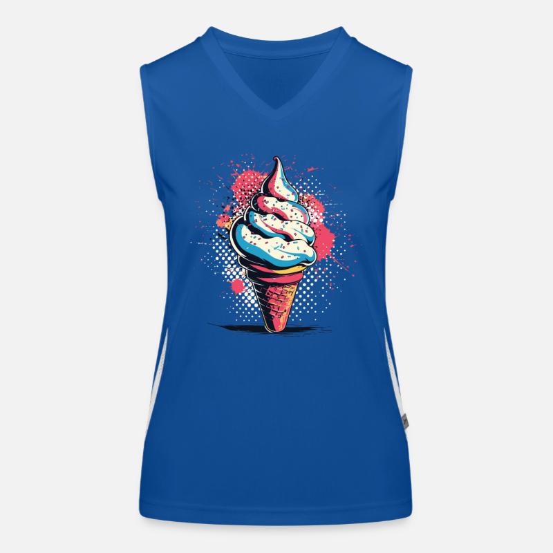 Eiscreme Vintage Funktionelles Kontrast-Tank Top für Frauen