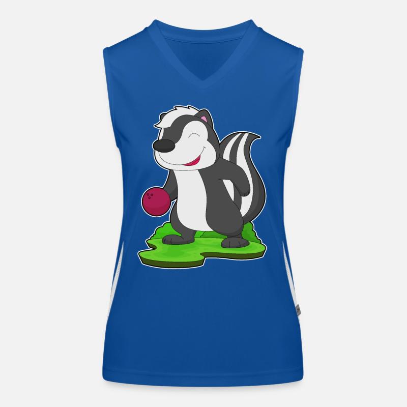 Stinktier Bowling Bowlingkugel Funktionelles Kontrast-Tank Top für Frauen