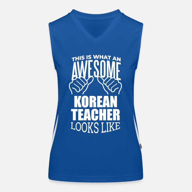 Korean Women's Functional Contrast Tank Top