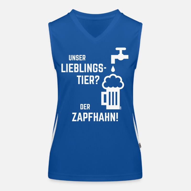 Unser Lieblingstier? Der Zapfhahn! (Bier / White) Funktionelles Kontrast-Tank Top für Frauen