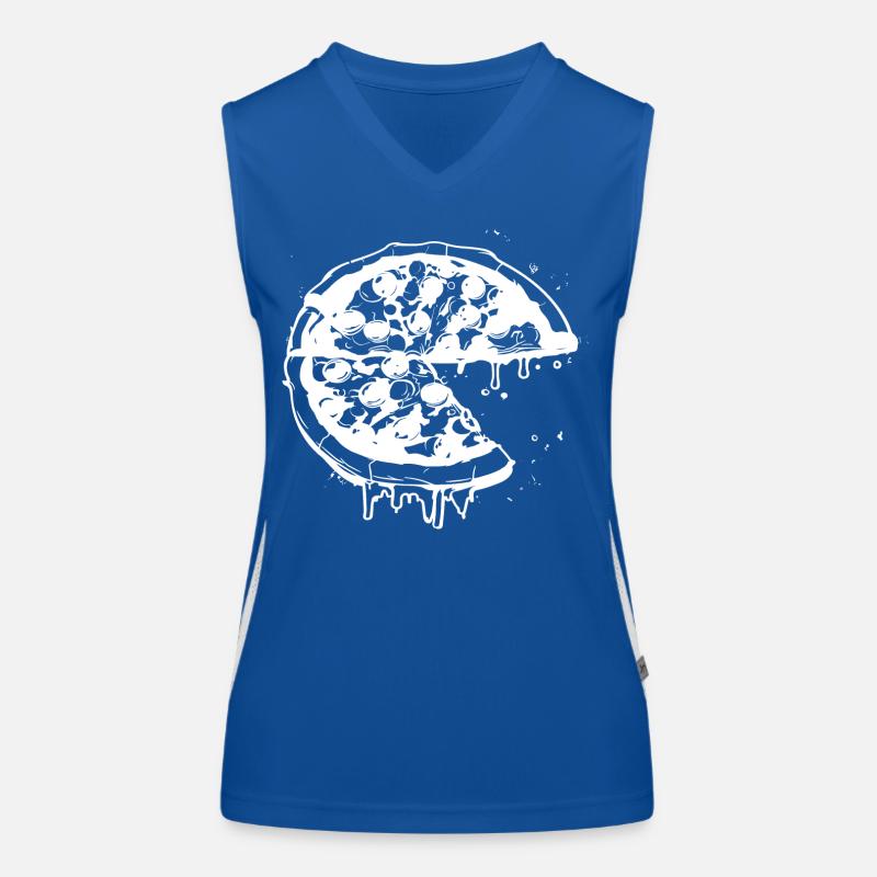 Pizza Drawing Women's Functional Contrast Tank Top